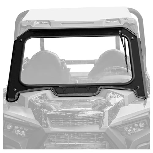 Front Full Vented Glass Windshield Compatible with Polaris RZR XP 1000, RZR