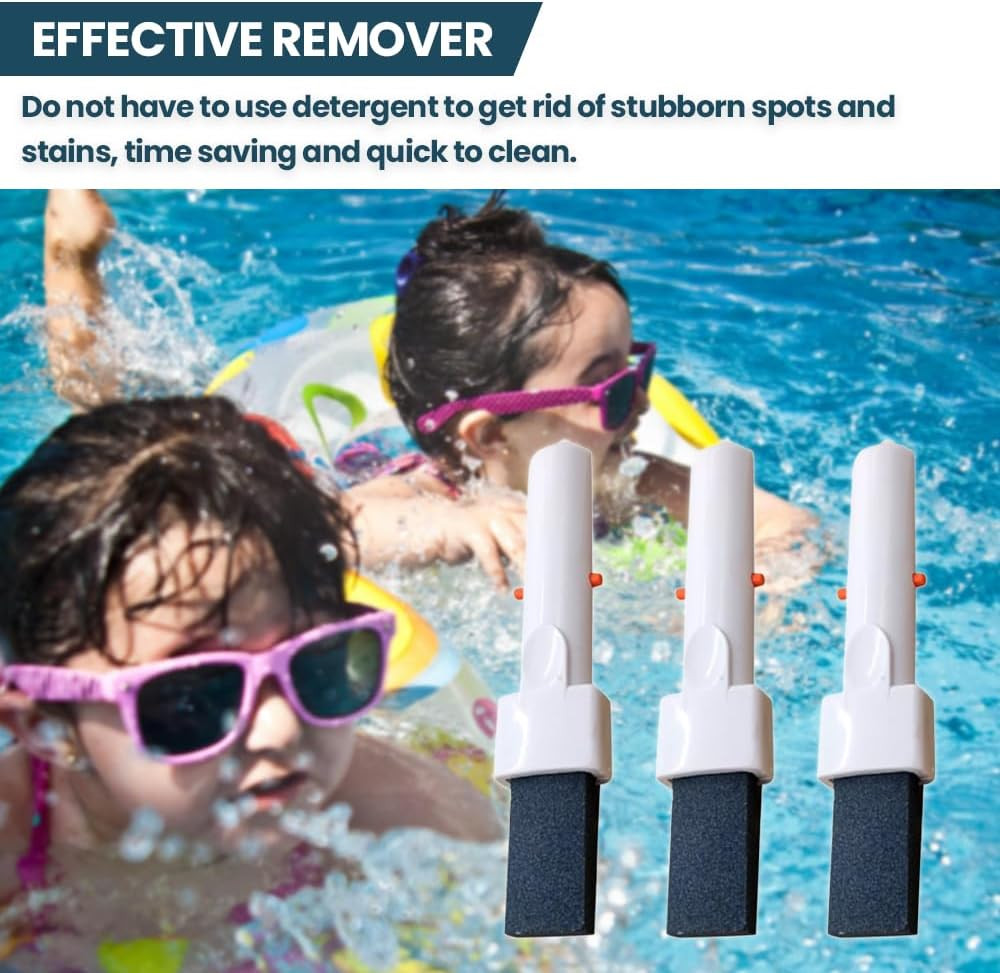 3pack Pool Pumice Stone for Cleaning, Remover Pool Cleaning Tools with Handle…