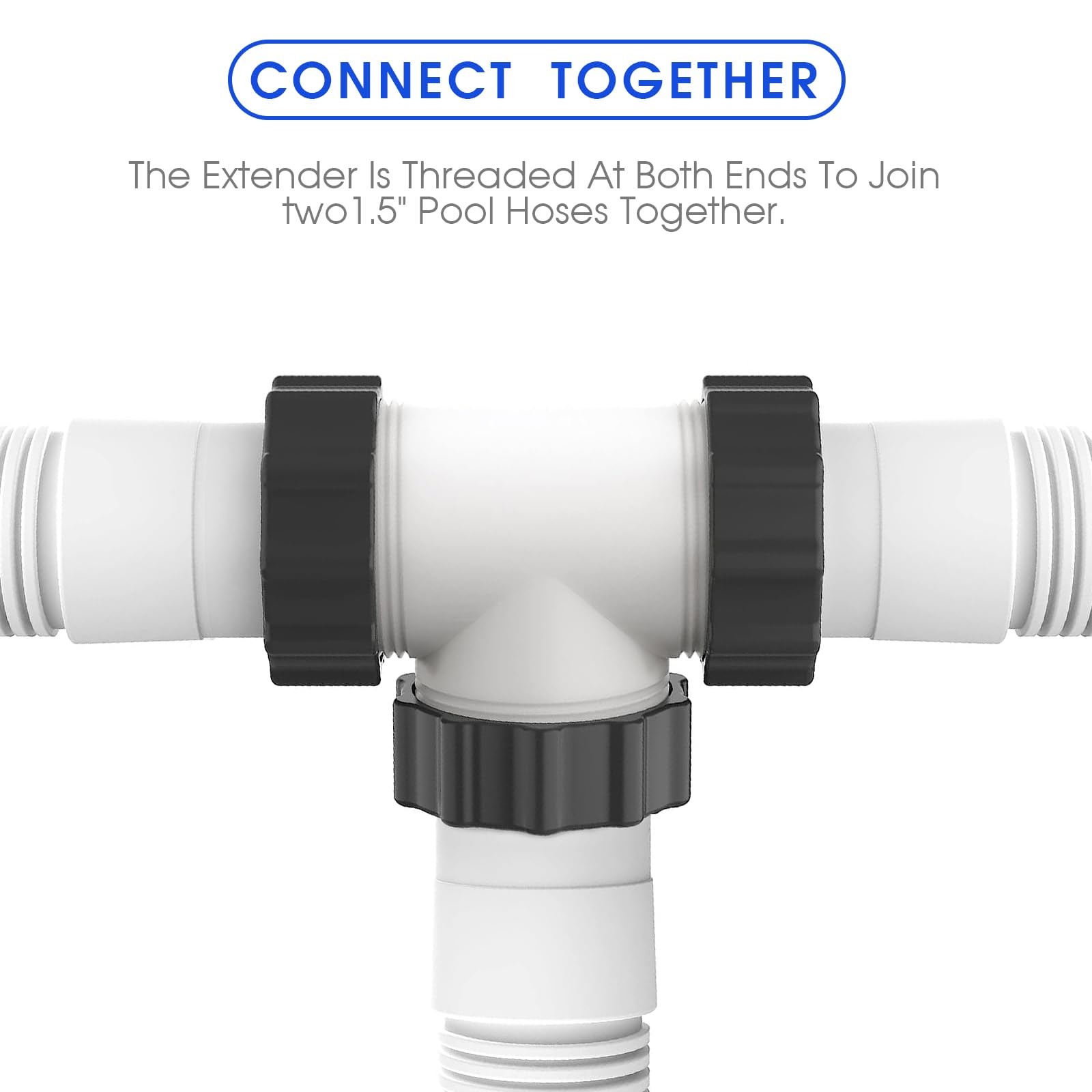 Txdiyifu 1.5&Prime; to Pool Hose T Splitter Connector for Intex and White