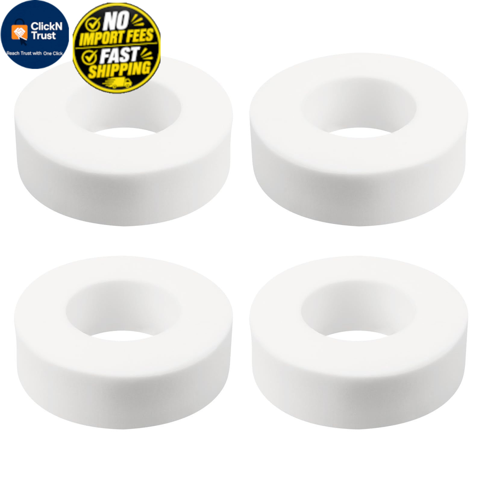 Screw Man Pool Cleaner Climbing Rings (4 Pack) Fits for Dolphin White