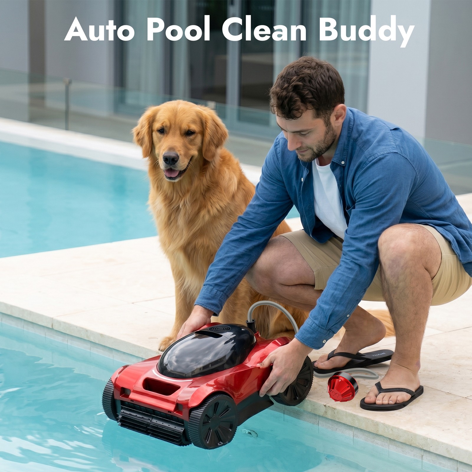 Smart Auto Pool Vacuum Cleaner Robot Robotic Pool Cleaner 10400mAh WiFi Operated