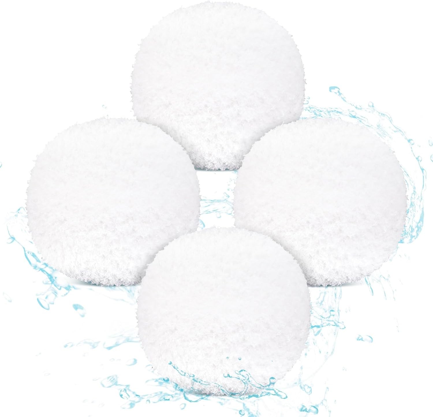 BOXOB 4pcs Scum Absorbing Ball for Hot Tub Scum and Pool, White Plunge Scum Ball