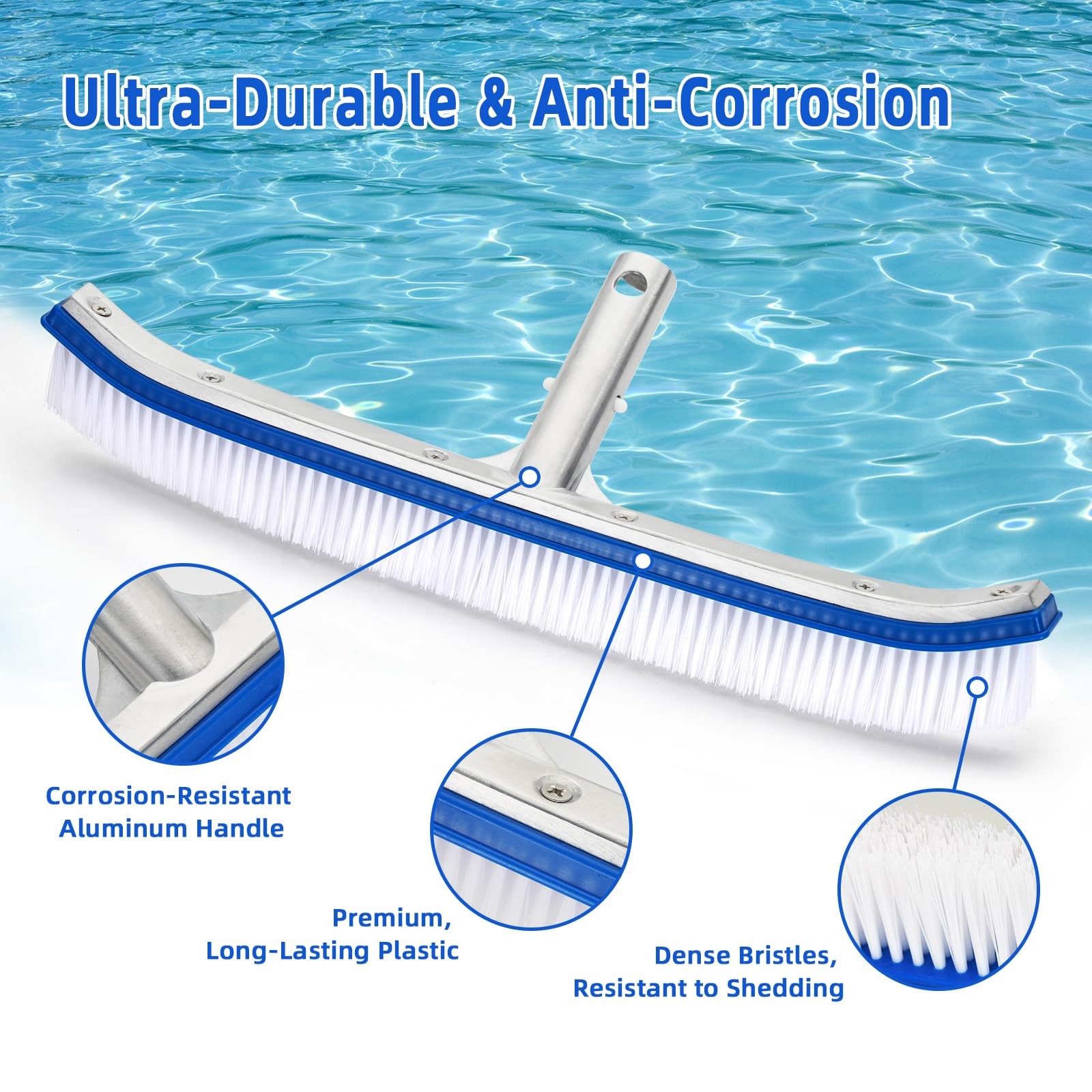Swimming Pool Cleaner, Pool Skimmer Leaf Net with 18&Prime; Pool Skimmer Net