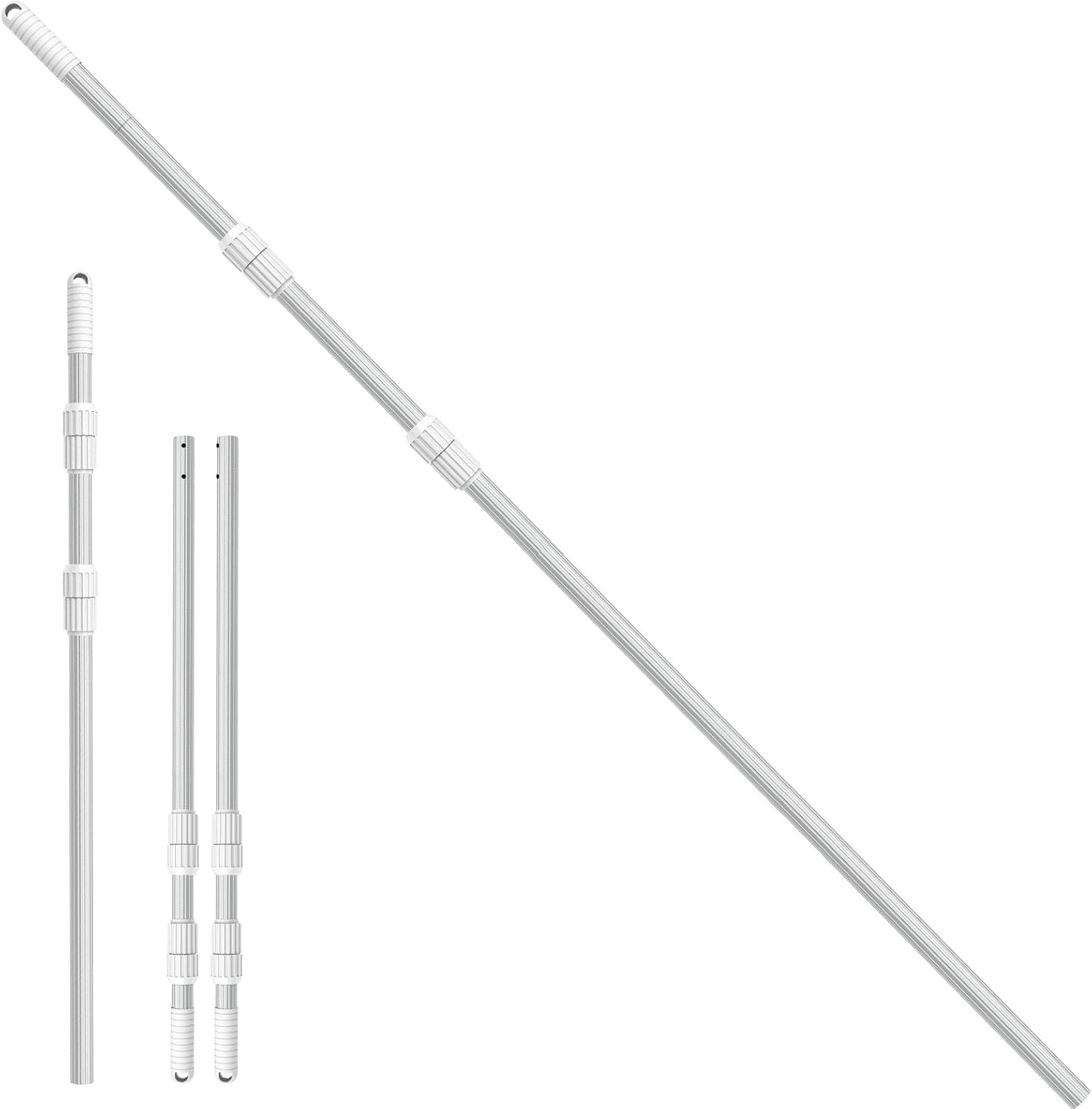 Professional 16.5 Foot Swimming Pool Pole Telescopic Heavy Duty Aluminum, Adj…