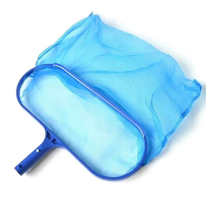 Pool Leaf Skimmer Net Deep or Flat Mesh Cleaning Rake w/ Telescopic Pole