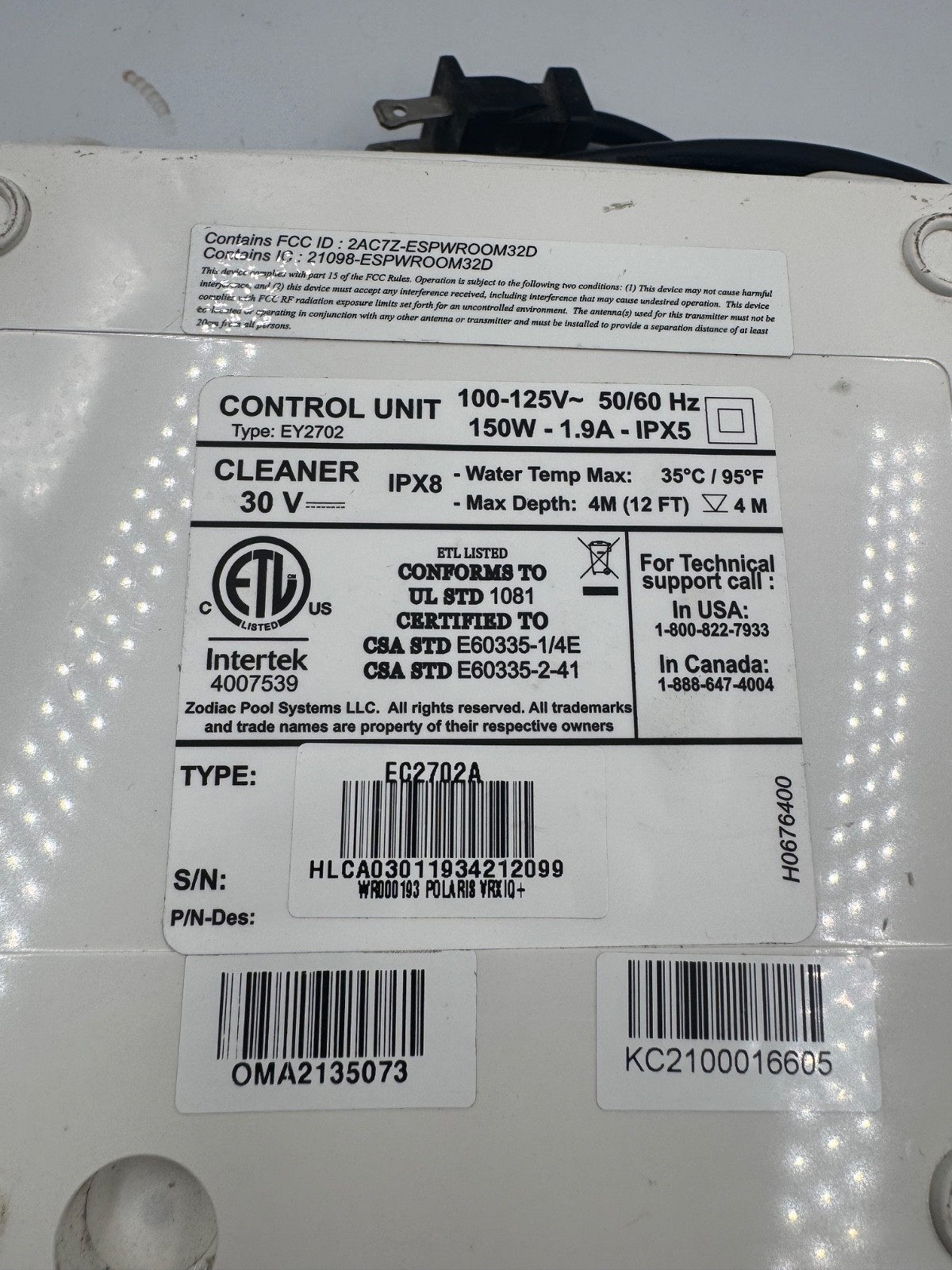 Polaris Alpha Vrx Iq Aqua Link Control Power Supply Tested Perfect Ey2702