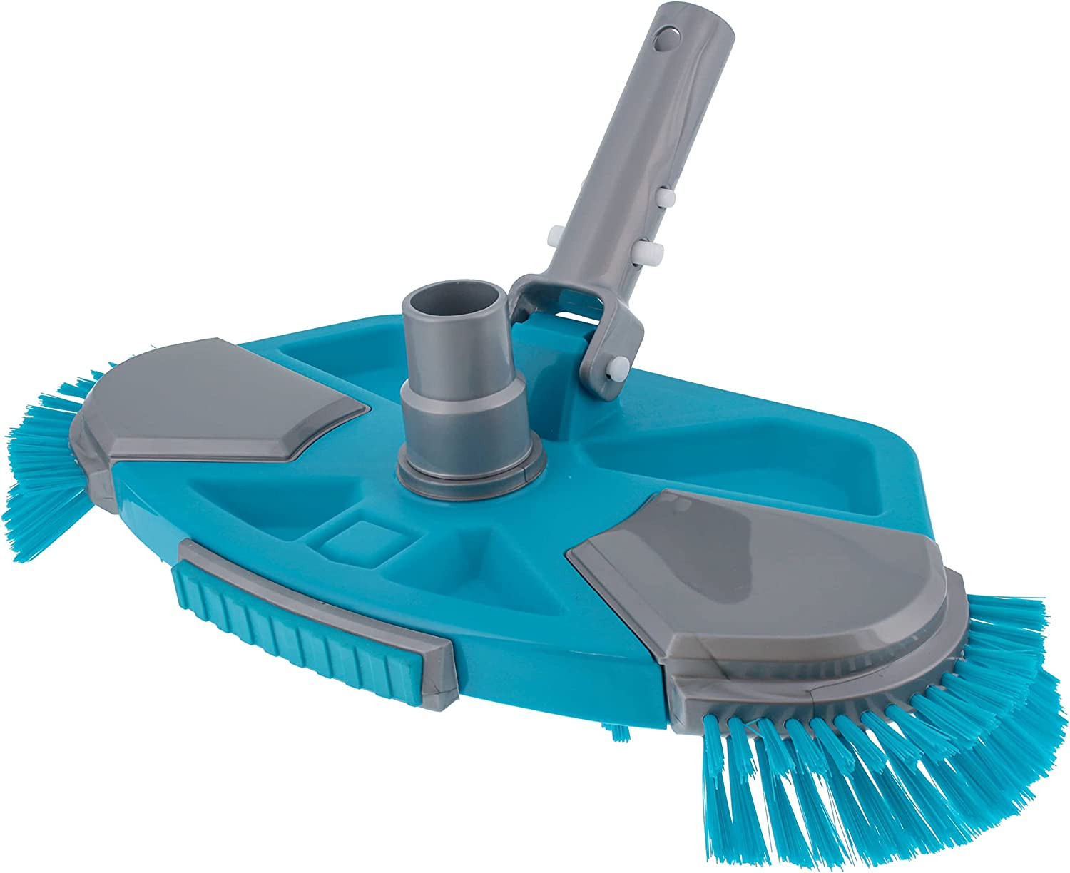 Deluxe Weighted Pool Vacuum Head with Side Brushes, Swivel Connection, EZ Clip H
