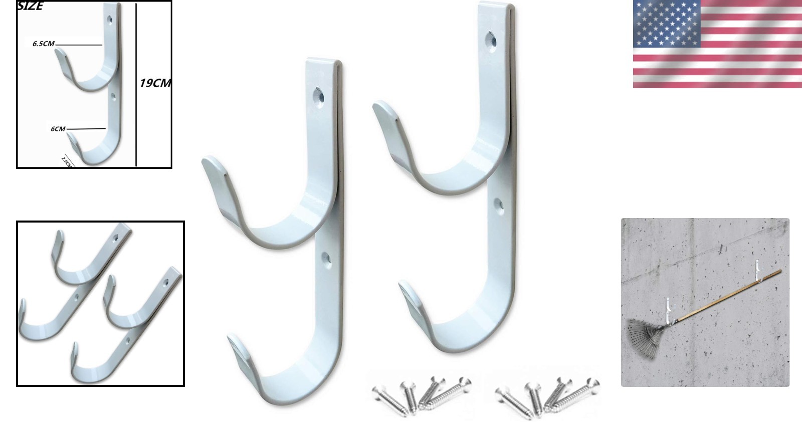 Durable 2 PCS Pool Pole Hooks – Lightweight & Rust Resistant for Outdoors
