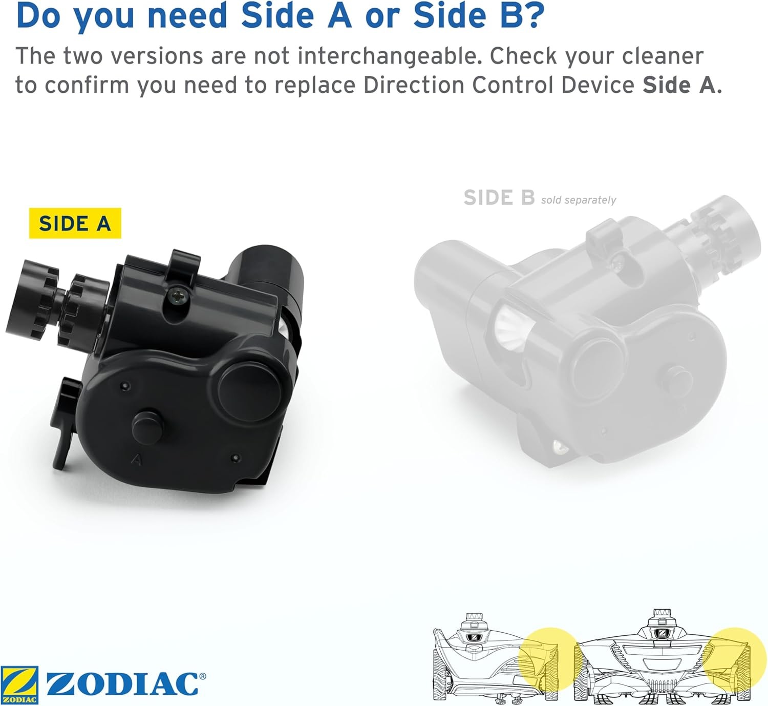 Zodiac MX8 Pool Cleaner Direction Control Side A & B Kit R0524700 R0524800