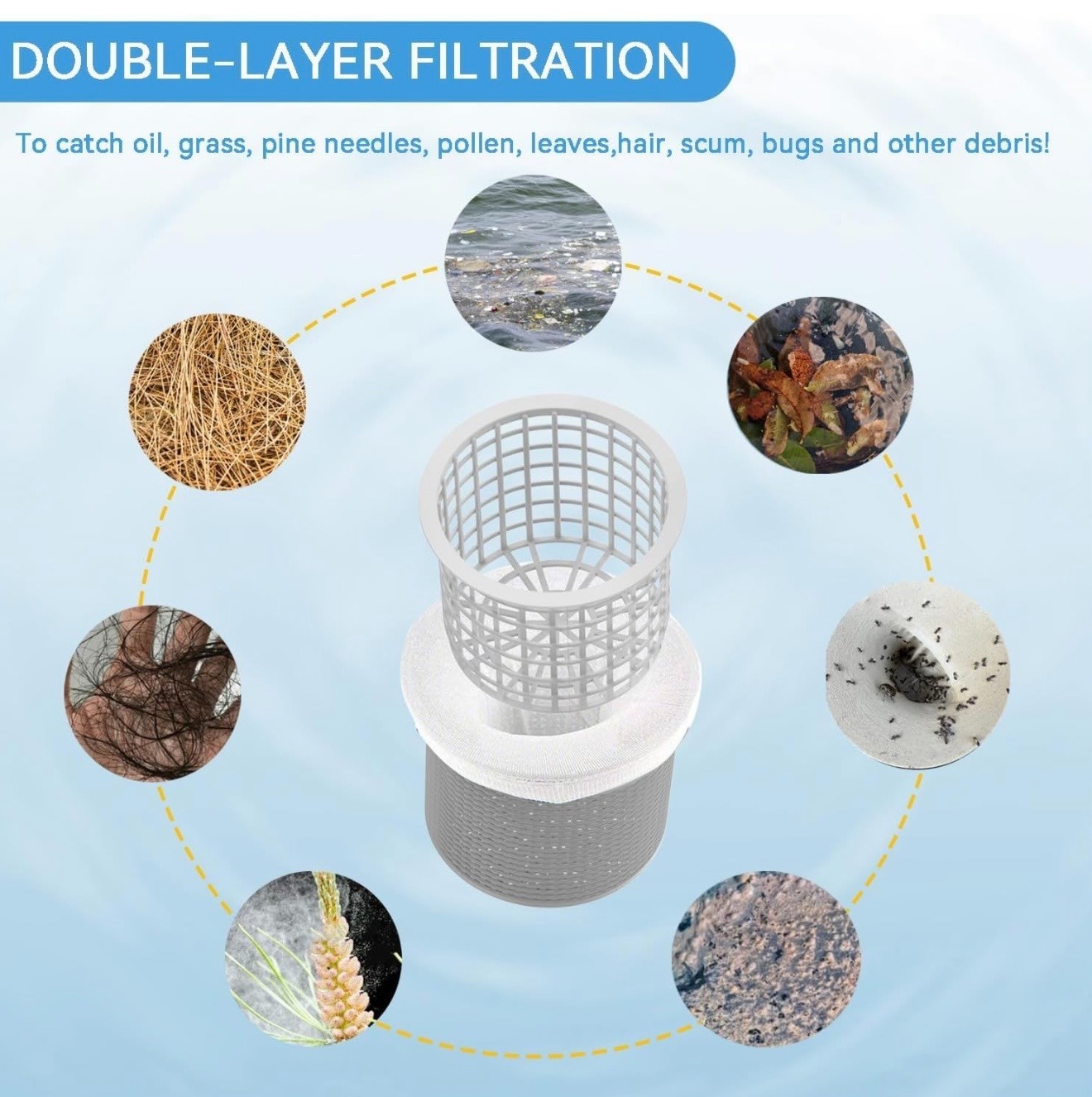 Automatic Floating Above Ground Pool Skimmer Leaf Debris Collector 10 Pack