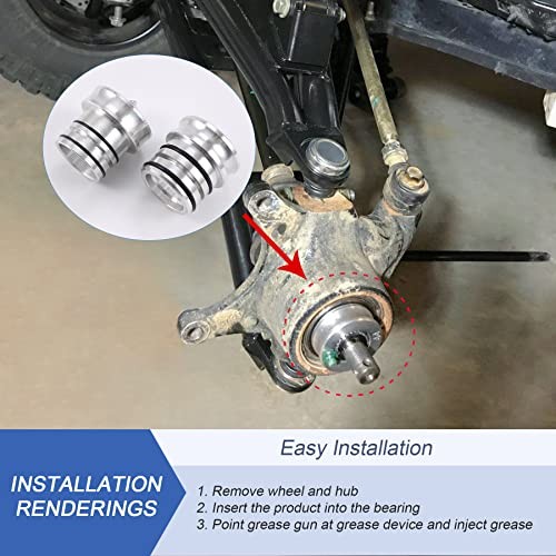 New 44/40MM Front Rear Wheel Bearing Greaser Tools Replacement for Polaris
