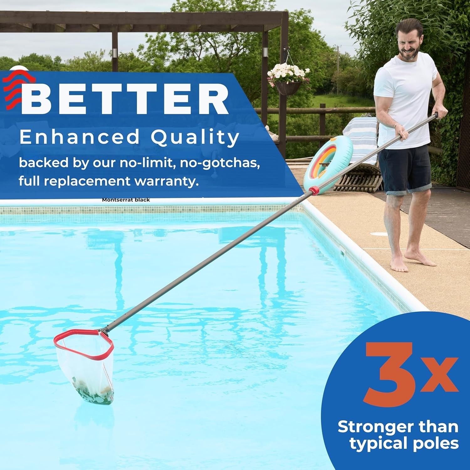 ProTuff 16ft Heavy Duty Telescopic Pool Pole–Unconditional Lifetime Replacement
