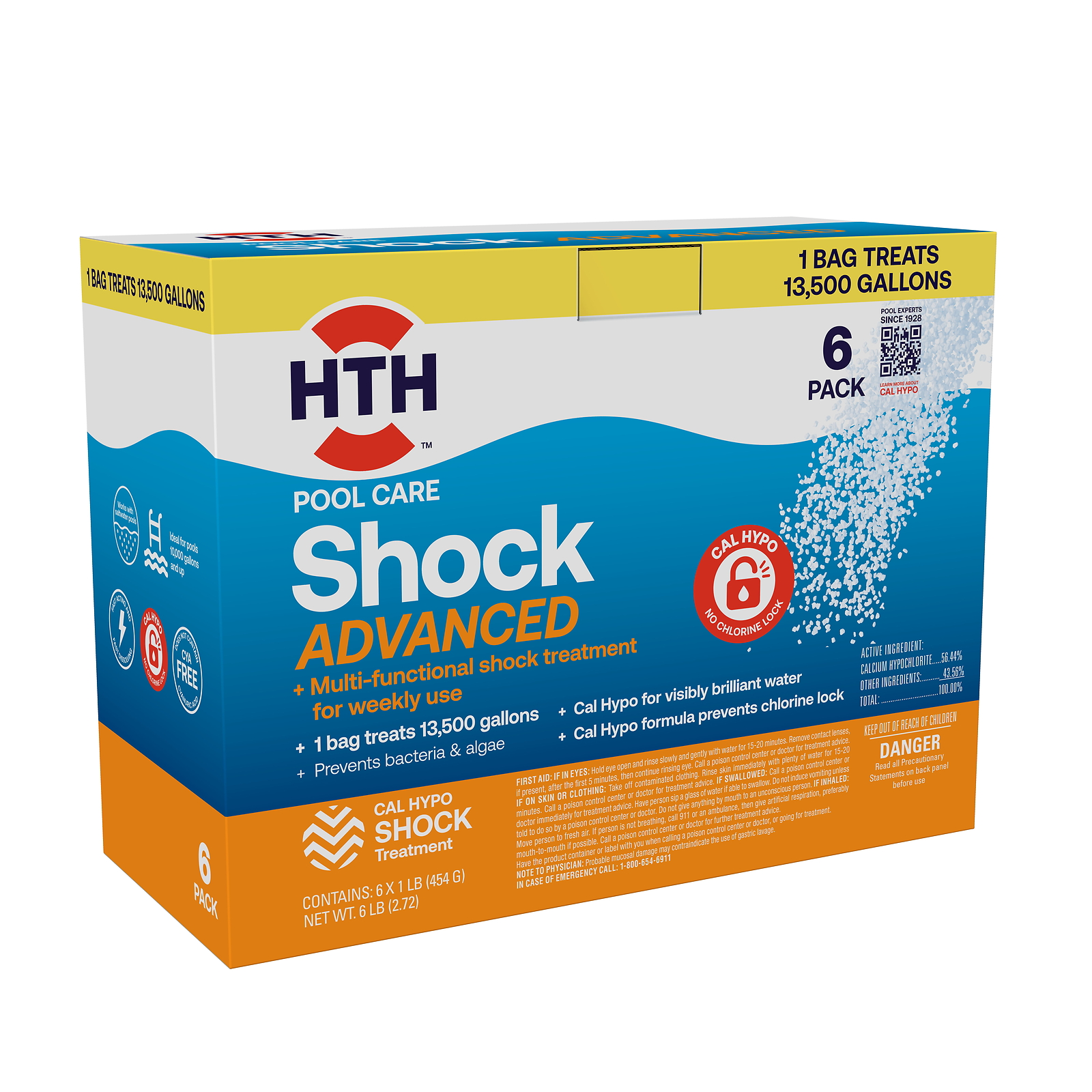 HTH Pool Care Advanced for Swimming Pools,, 6 Pack, 1 lb