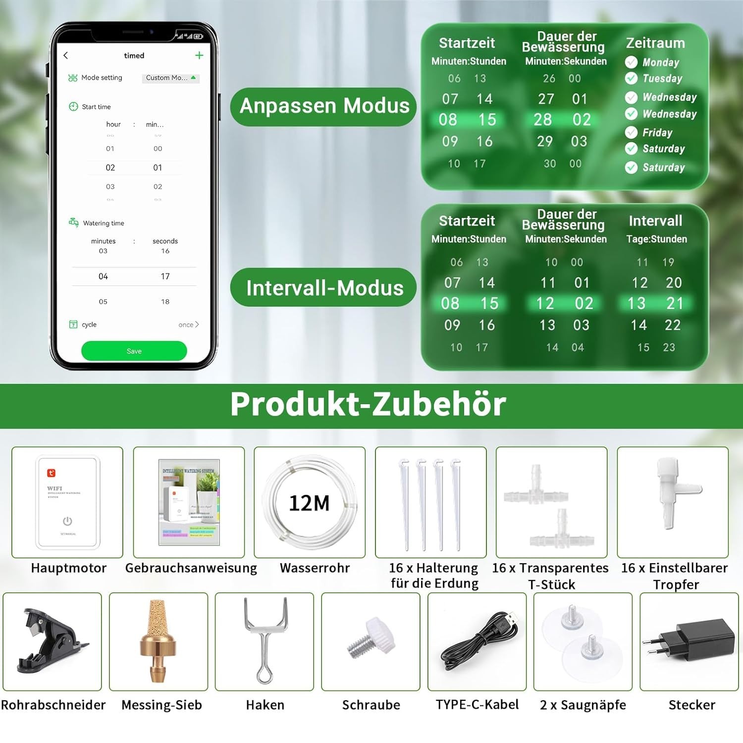 Mooklin Roam WD-01CE Automatic Watering System | App | WiFi