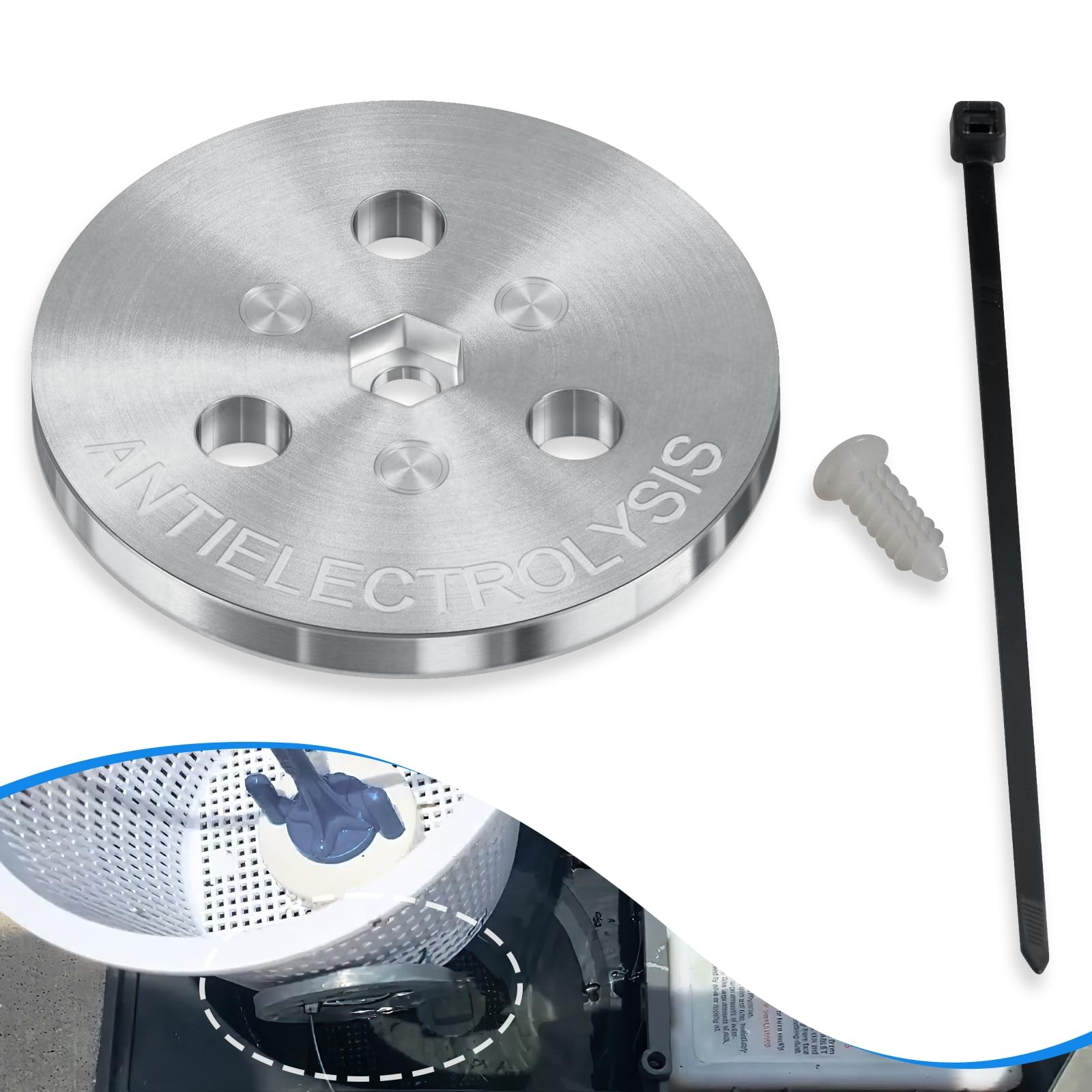 Pool Skimmer Zinc Anode Weight – Anti-Electrolysis Sacrificial Anode for Salt…