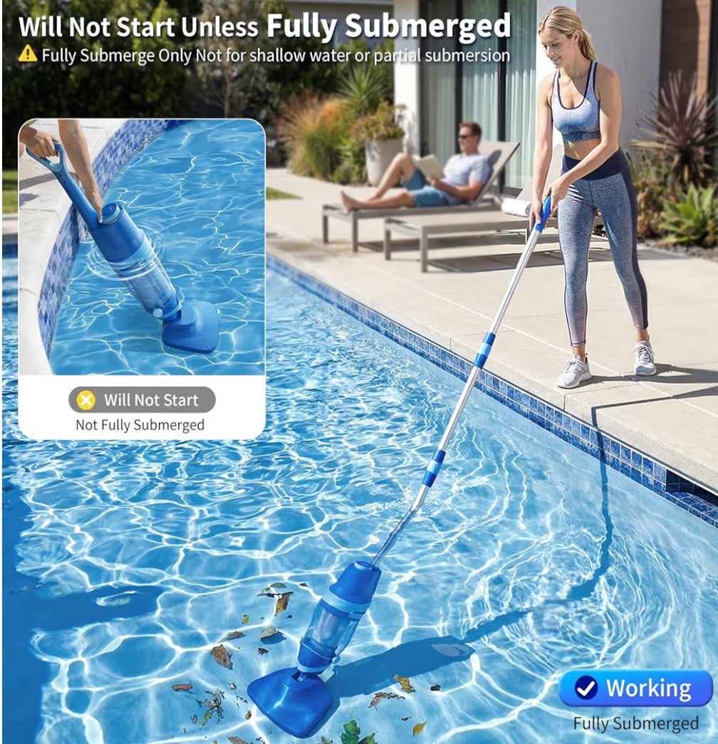 Swolace Cordless Pool Vacuum Cleaner 1427 GPH Rechargeable Above Ground Inground