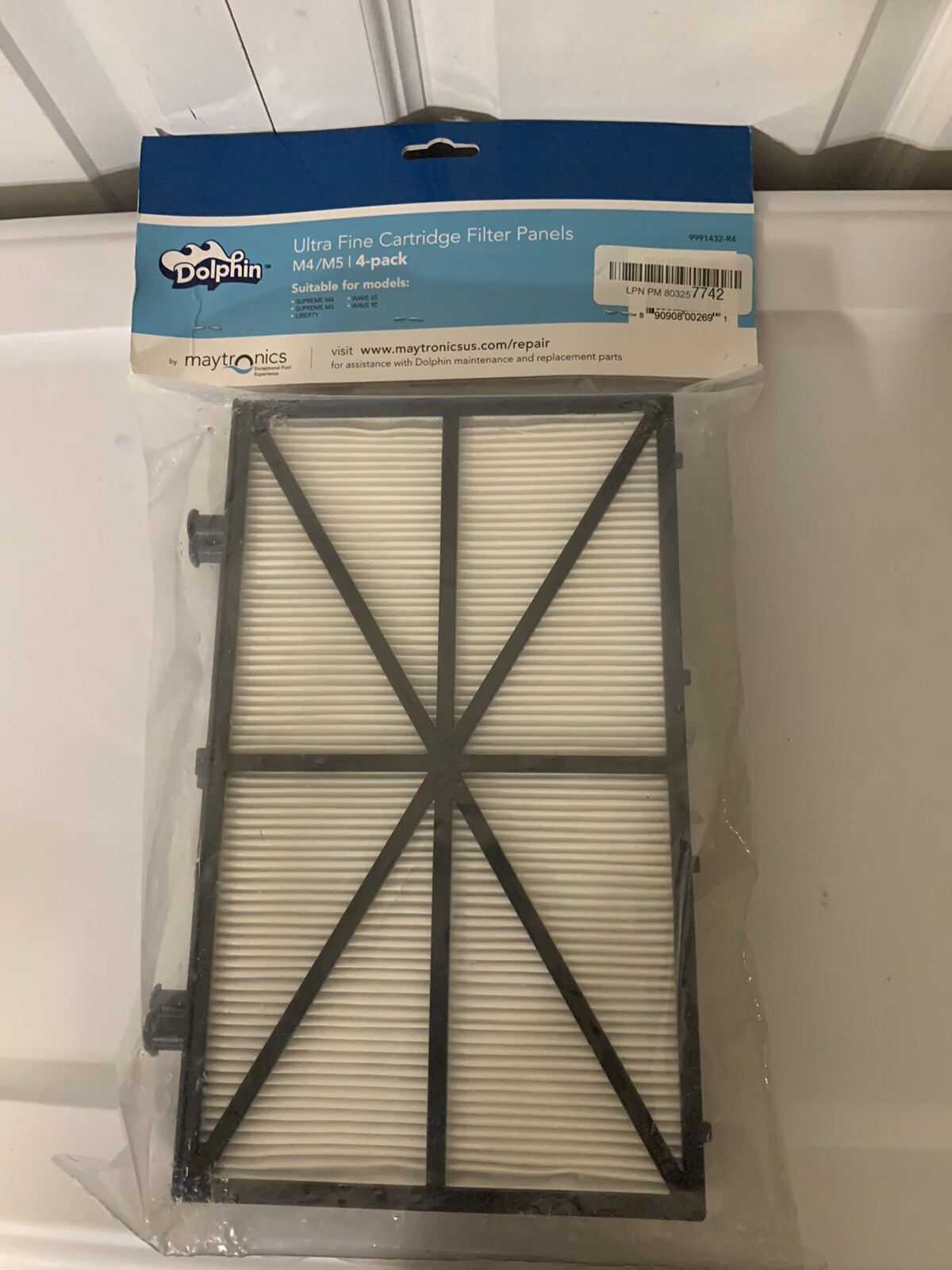 Maytronics Dolphin Large Ultra Fine Cartridge Filter Panel Pack of 4 9991425 R4