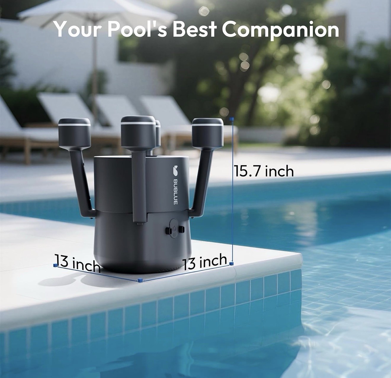 (2026) BUBLUE F10 Automatic Pool Skimmer Robot, 5L Filter, APP Control Brand New