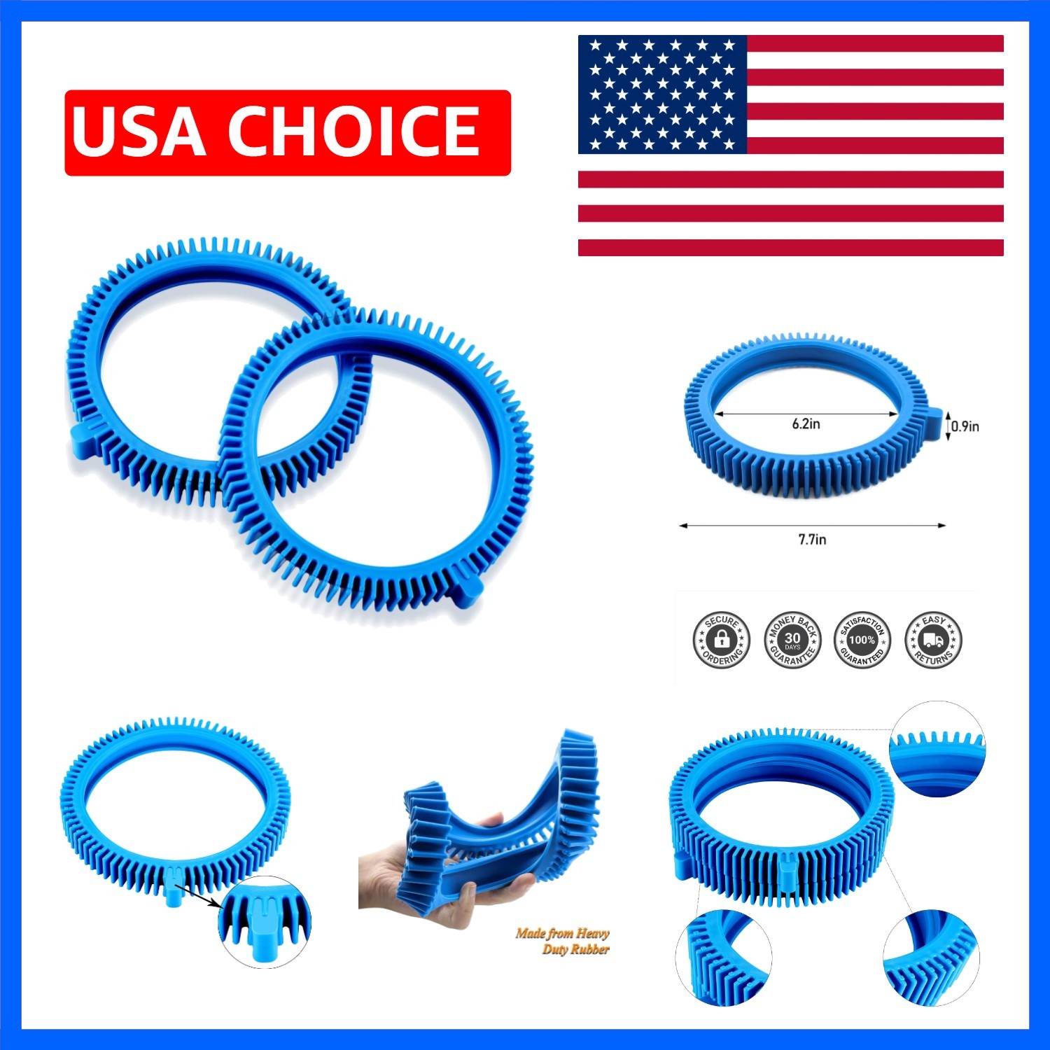 2 Pack 896584000-143 Blue Front Tire Kit with Super Hump Replacement for Hayw…