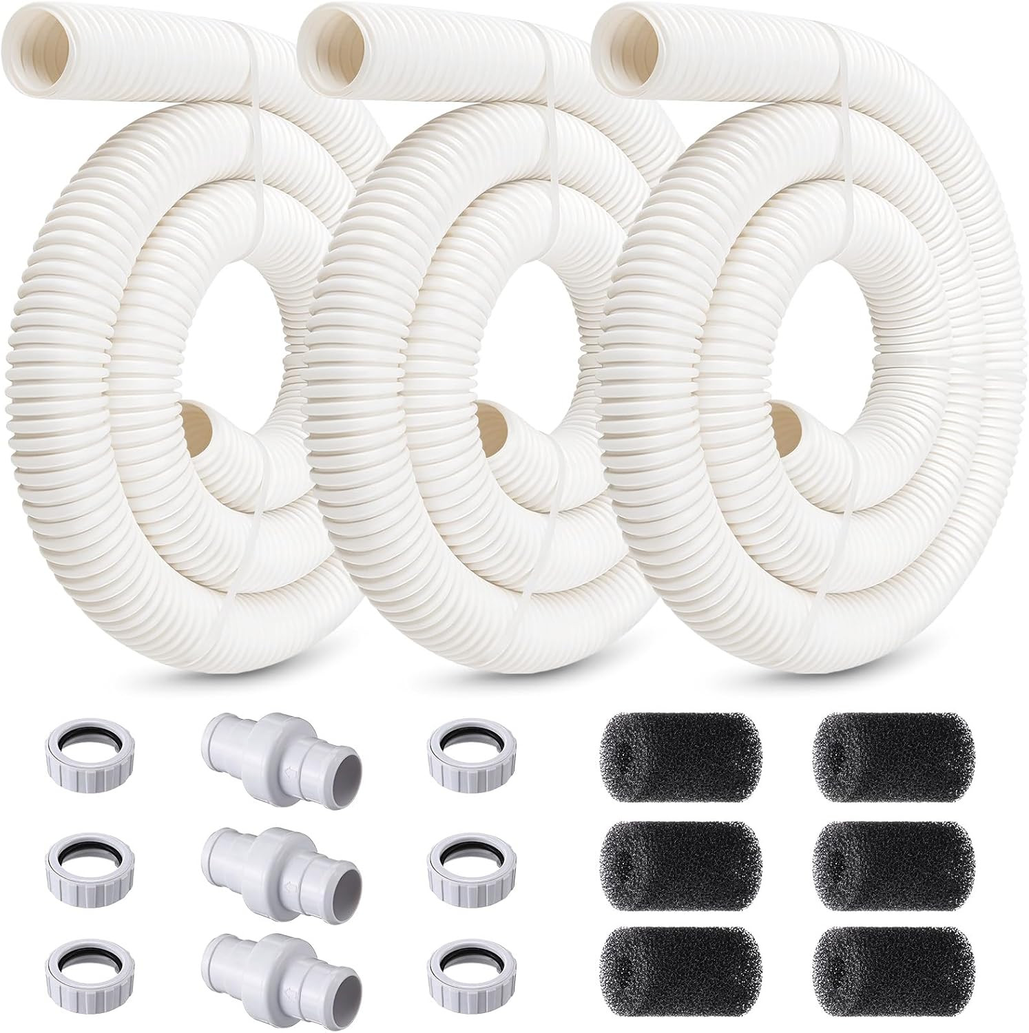 3 Pack 9-100-3102 Replacement Pool Hose Compatible with Polaris 360, 6-Ft Cuffle