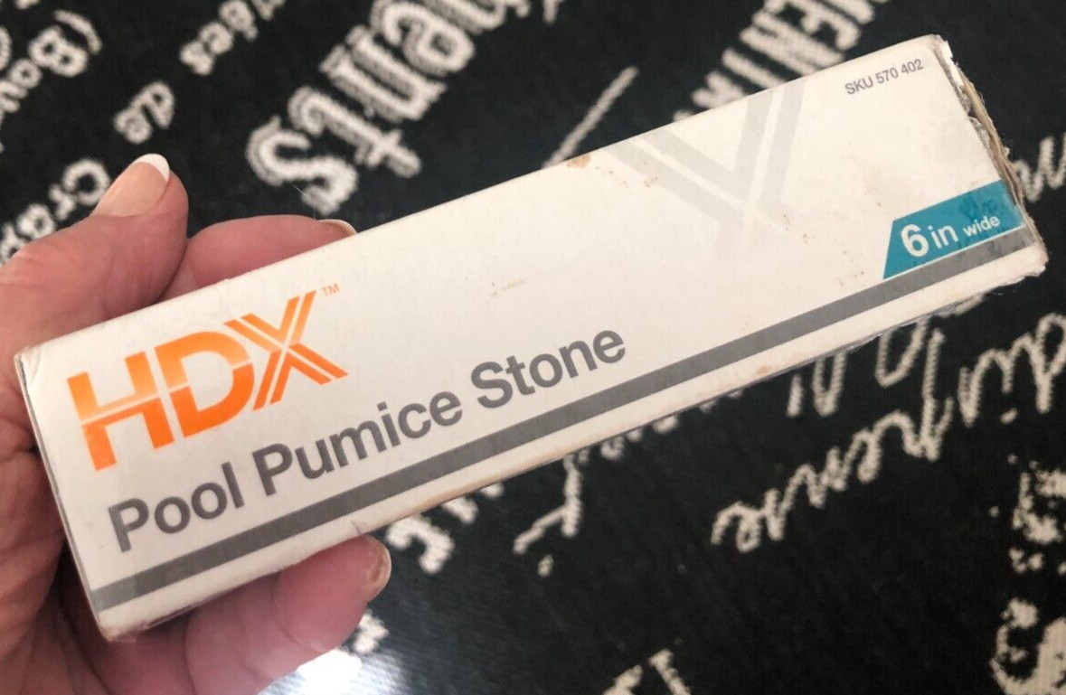 HDX POOL PUMICE STONE Home Depot Hard Water Rust Mineral REMOVER Cleaning Grout