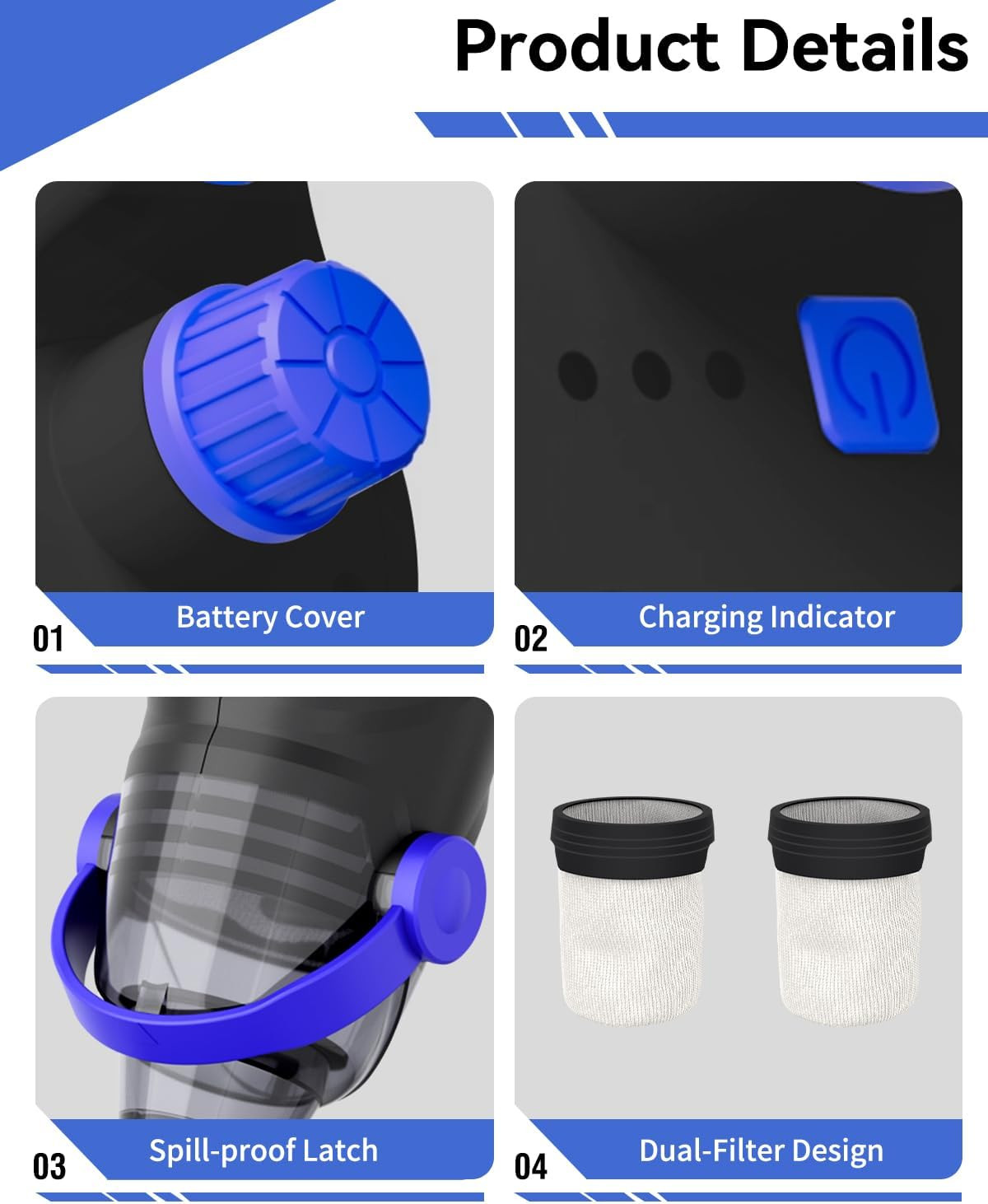 2026 Upgraded Pool Vacuum for above Ground, 18 GPM Powerful Suction Cordless Poo