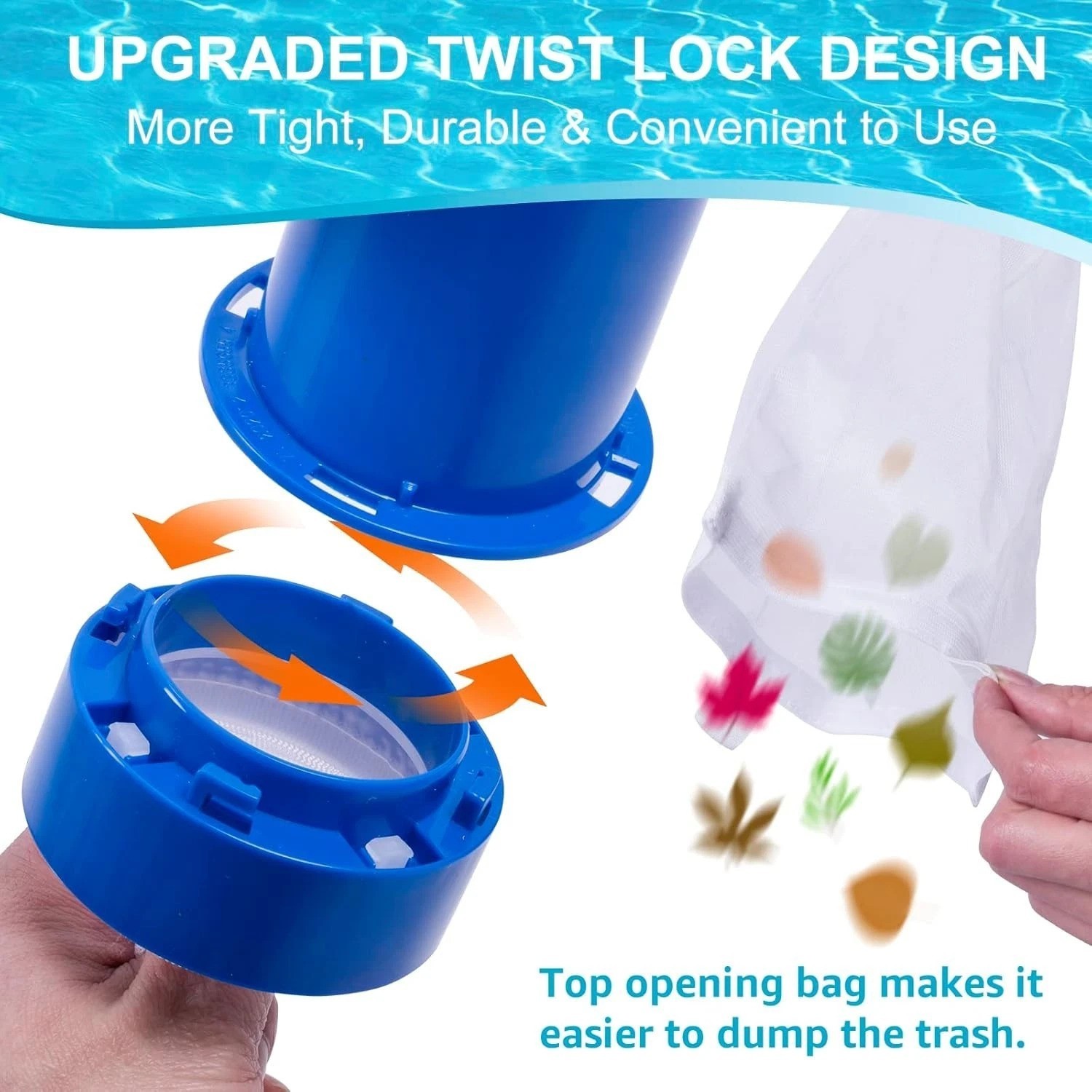 Energy-Efficient Jet Pool Vacuum Cleaner with Brush & 56&Prime; Pole – No Electricity