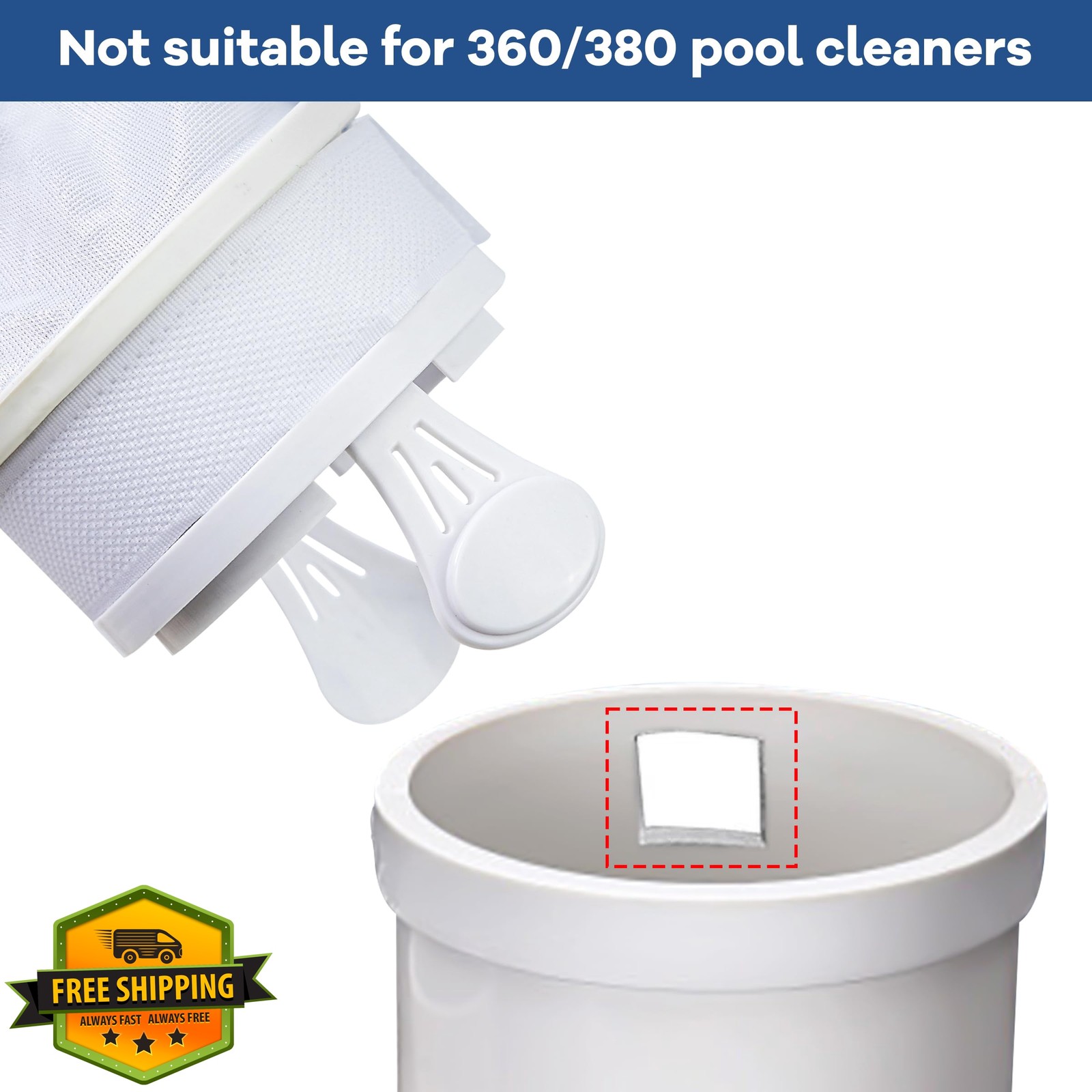 TaShow 280 480 Pool Cleaner Bags 4 Pack Nylon Mesh