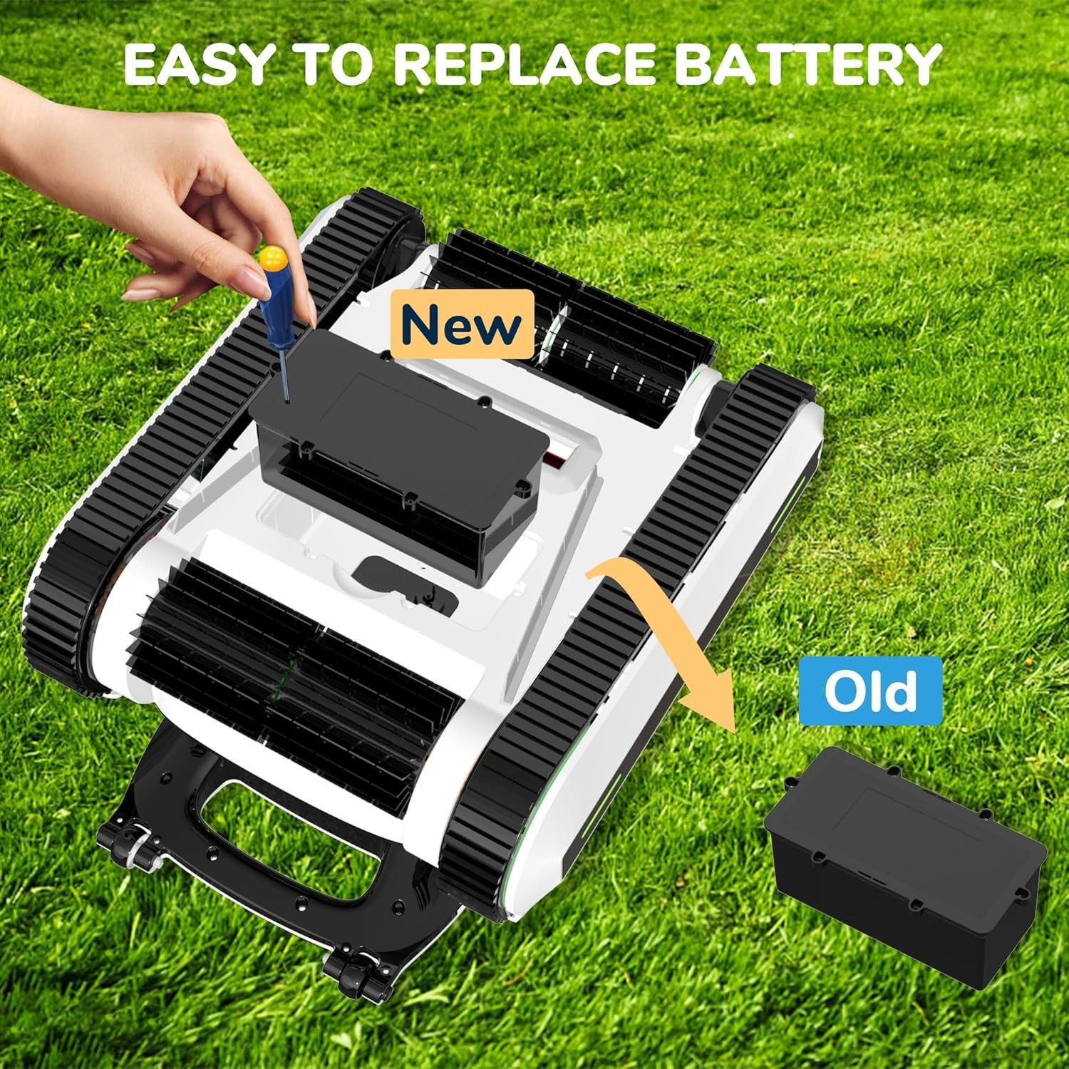 Seauto shark Cordless Robotic Pool Vacuum Wall-Climbing Automatic New Sealed