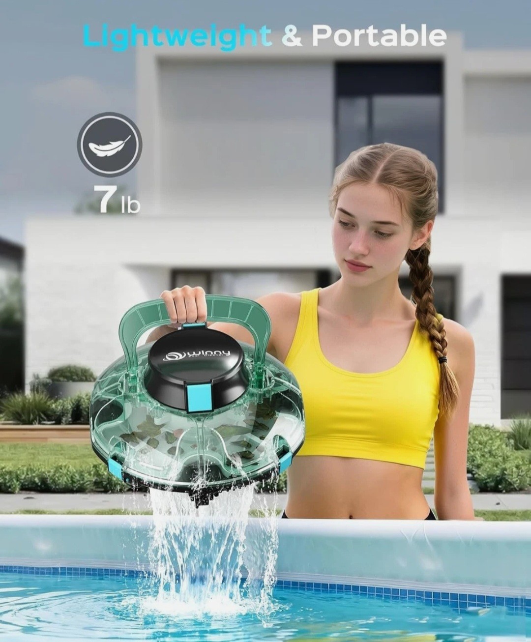2026 Upgrade Cordless Robotic Pool Cleaner, Lasts 80 Min, Automatic Vacuum fo…