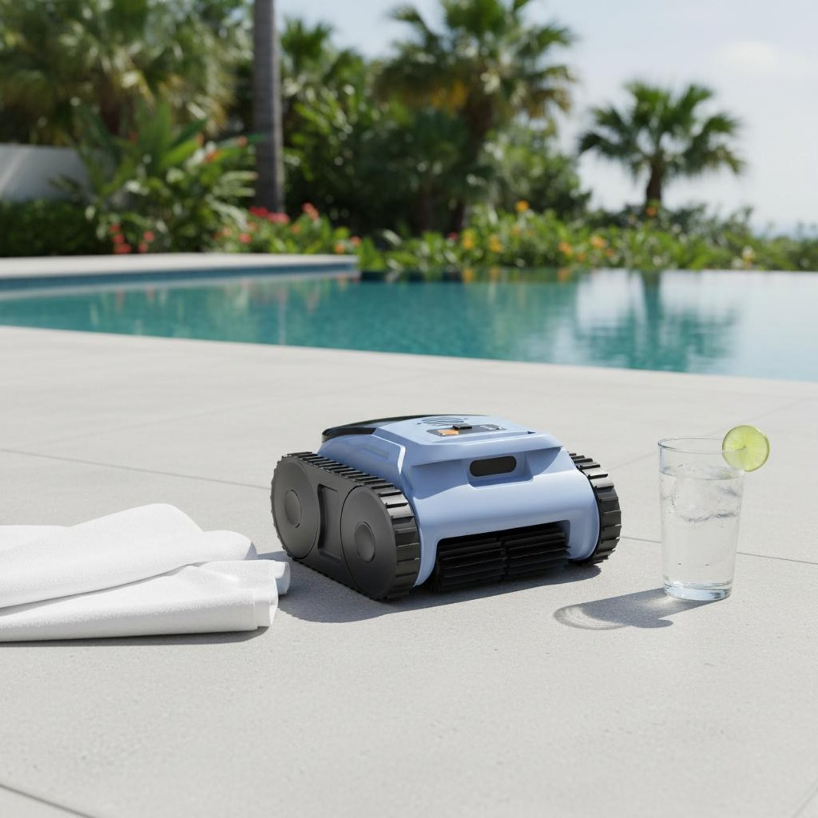 Robotic Pool Cleaner Extended Runtime Automatic Pool Cleaning Robot