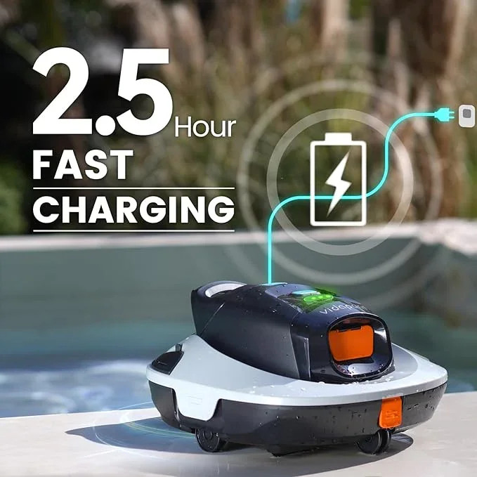 Vidapool Robotic Pool Vacuum – Battery Cleaner for Flat Pools