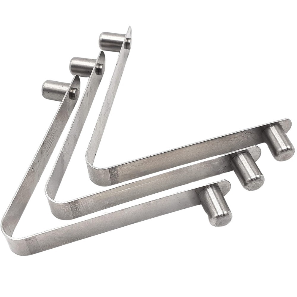 Universal Stainless Steel V-Clip for Pool and Spa Nets, Brushes or Poles