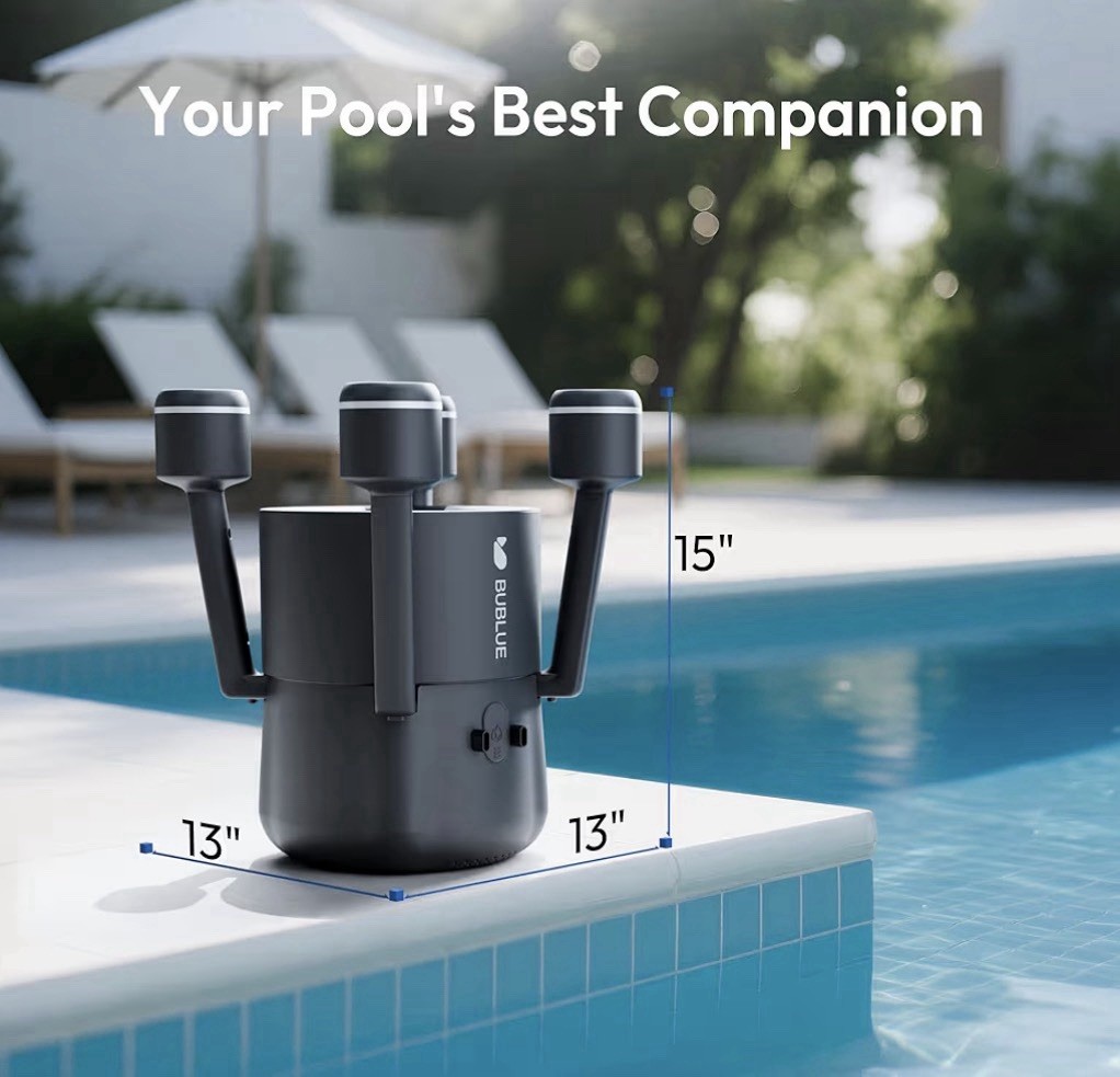 BUBLUE F10 BuVortex V5 Robotic Pool Surface Skimmer App Control 5L