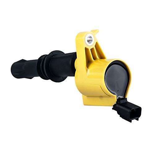 Set of 8 Yellow Straight Boot Ignition Coils Pack DG511 & Motorcraft Platinum