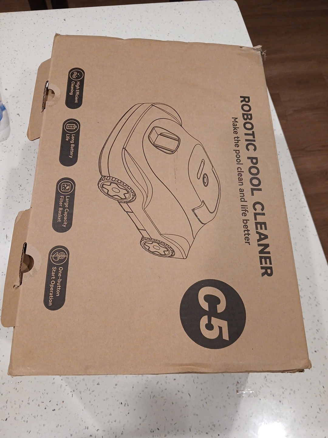 Zebary C5 cordless robotic pool cleaner,