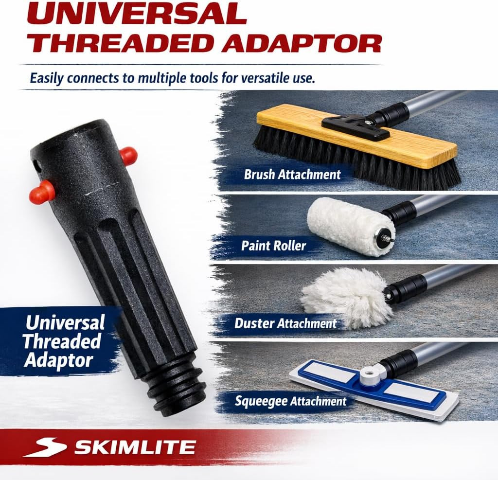 SKIMLITE MANUFACTURING Snaplite Telescopic Pool Pole 16 Ft Adjustable Cleaning P