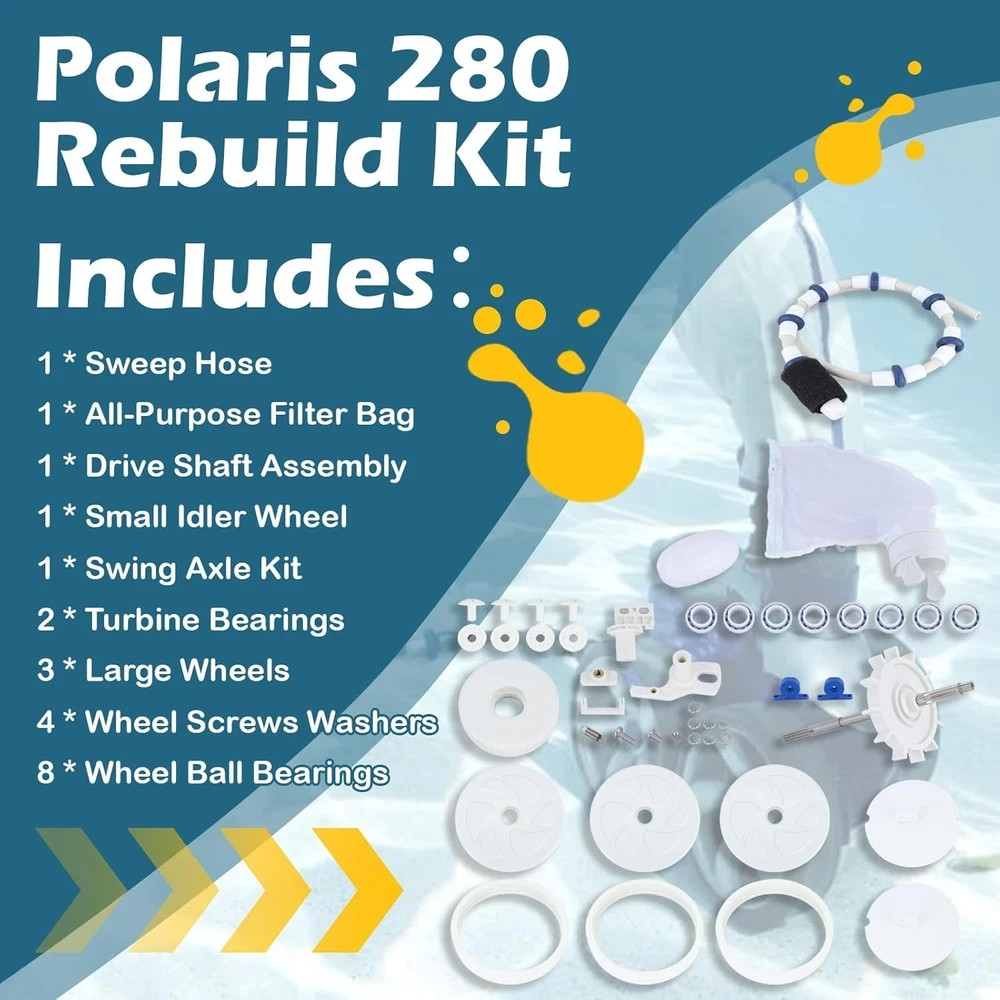 Pool Cleaner Rebuild Repair Replacement Kit for Polaris Zodiac Pool Cleaner 280