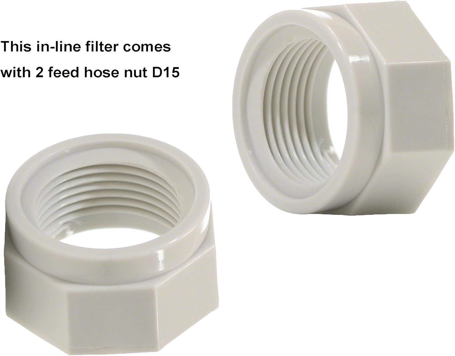 280 380 Pool Cleaner in-Line Filter Assembly 48-080 with 2 Feed Hose Nuts D15…
