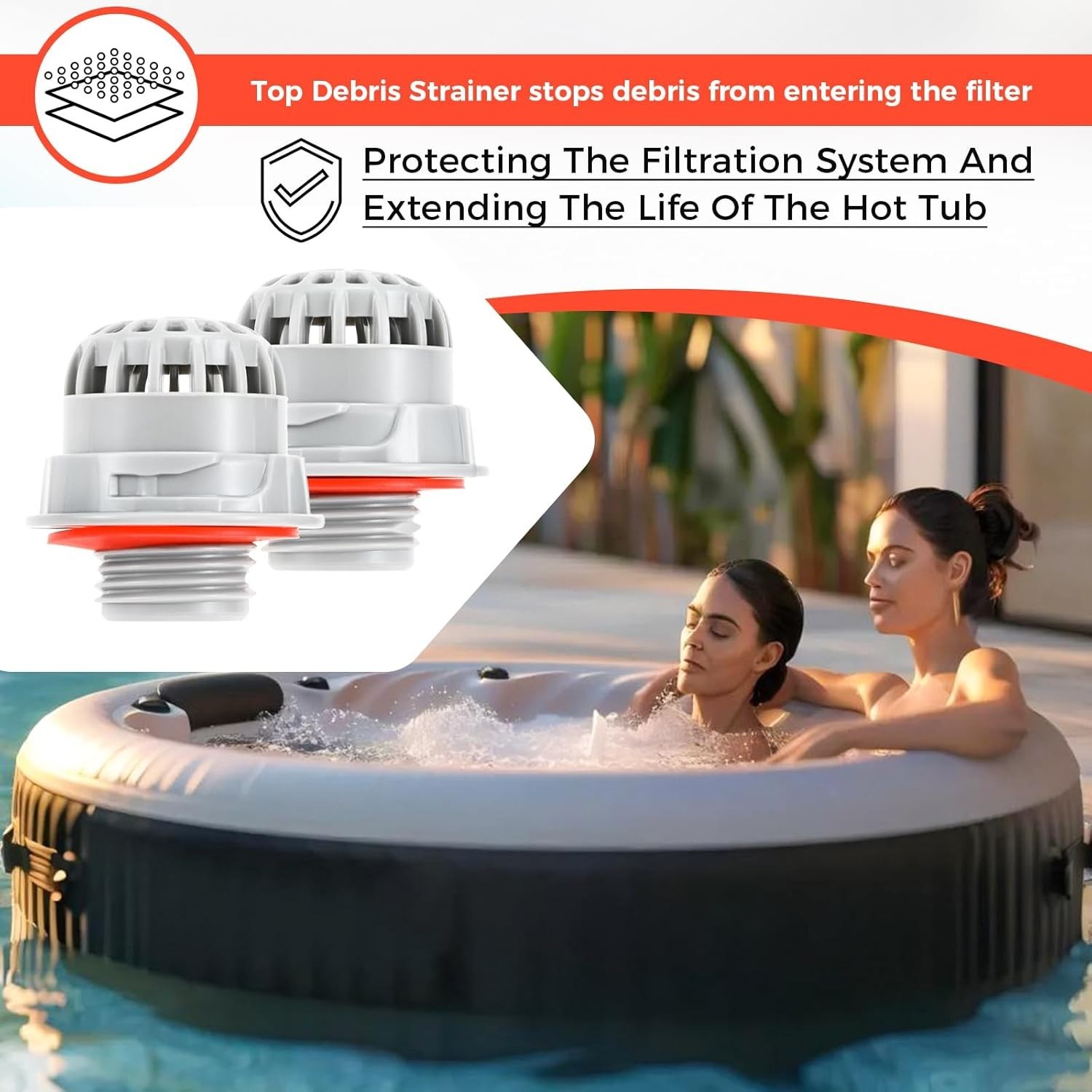2 PCS Durable Chlorine Dispenser Replacement for Salu-Spa & Lay-Z-Spa Hot Tubs
