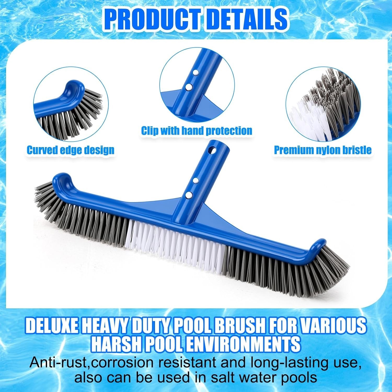Innconee 3 Pcs Pool Cleaning Kit Swimming Pool Vacuum Head Hoses 1-1/2&Prime; x 30ft w