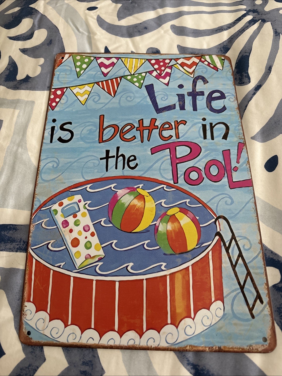 “Life is Better In The Pool” Pool Sign And Decor Outdoor 12&Prime; X 8&Prime; Sign
