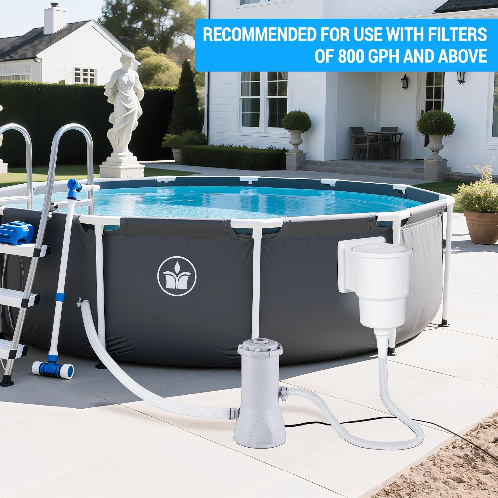 Universal Above Ground Pool Skimmer Kit, Heavy Duty Through Wall Pool Skimmer…