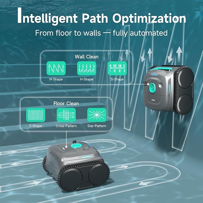 WYBOT C1 Pool Cleaner Wall Climb Cordless Robotic Pool Robot In-Ground Pools APP