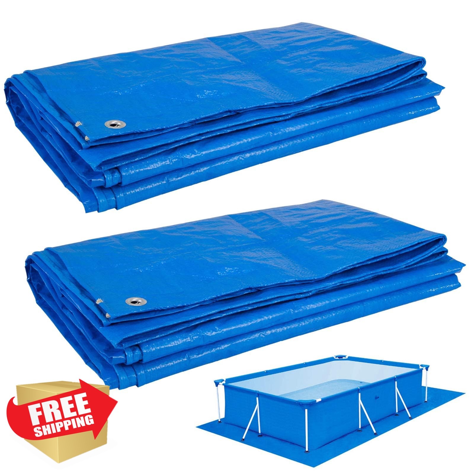 Aulock 2 Heavy-Duty pool pads 6.5×9.8ft
