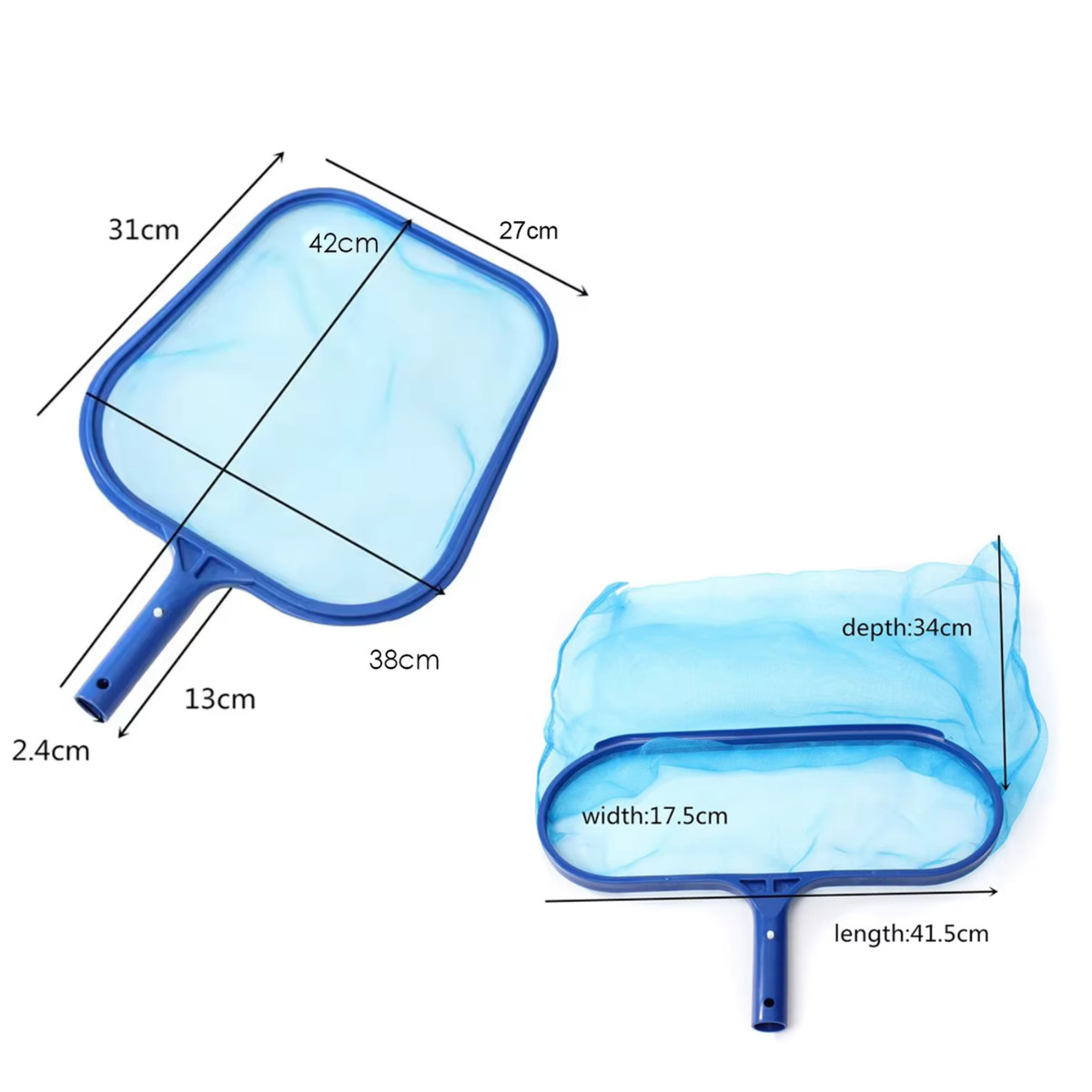 Heavy Duty Swimming Pool Leaf Skimmer Net Deep Fine Mesh Bag Rake Cleaner spa