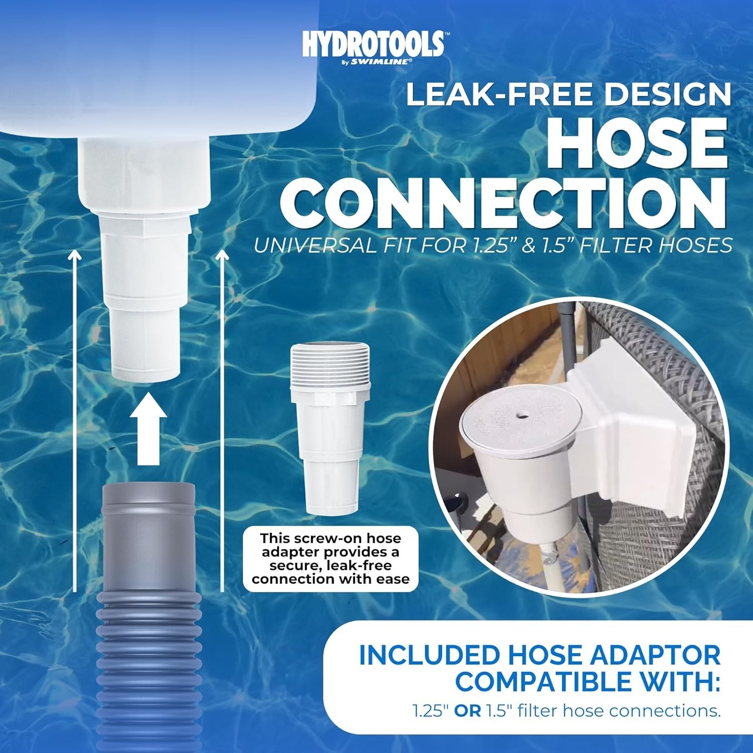 Wide Mouth Pool Skimmer Kit ABS Durable Easy Install Snap Weir Above Ground