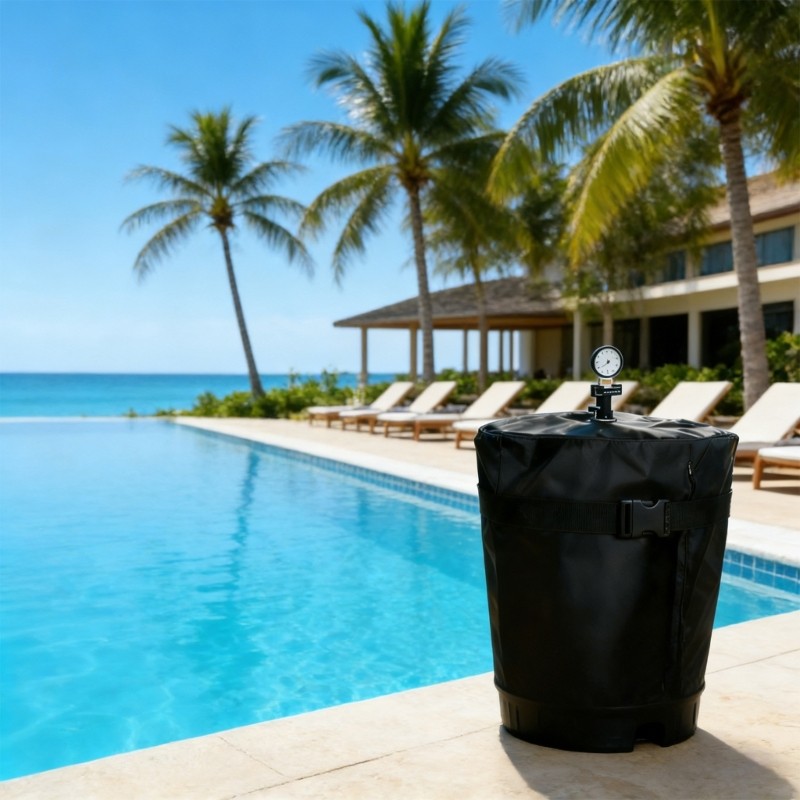 Firm 600D PVC Pool Filter Cover Offers Ongoing Defense For Your Equipment