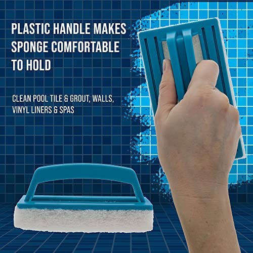U.S. Pool Supply Hand-Held Scrub Brush 2 Pack – Pool Tile, Grout & Spa Cleaner