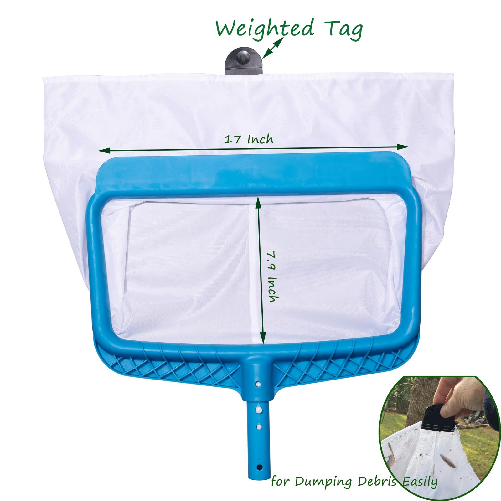 Professional Pool Skimmer Net for Cleaning Pollen, Bugs, and Leaves